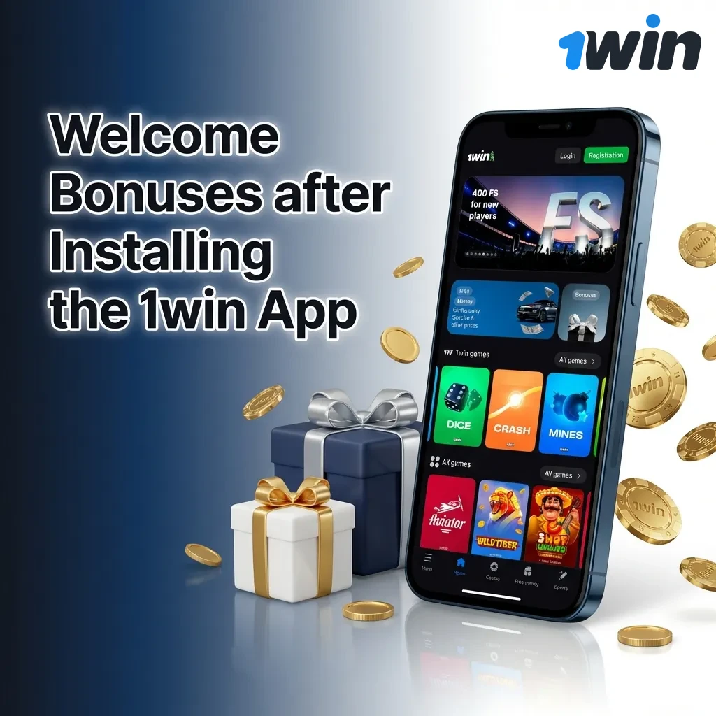 1win app welcome bonus offer: 500% up to ₹75,000 for sports betting and casino games with free spins included